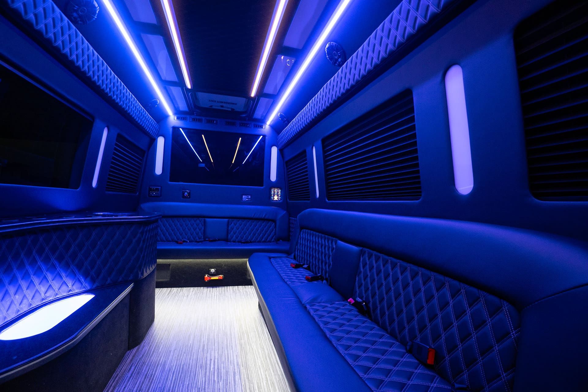 Mercedes Sprinter Limo 12 Passenger Interior