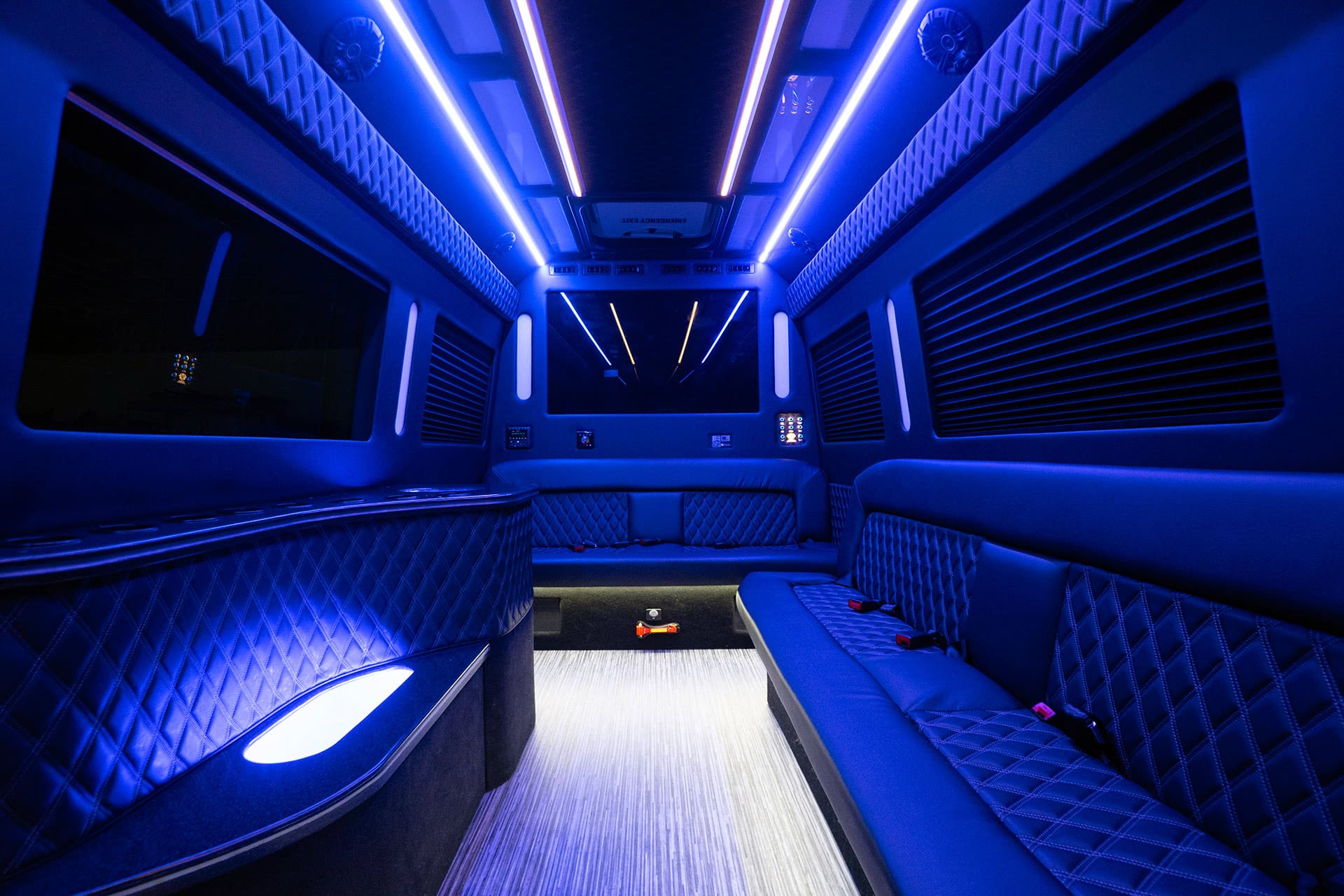 Mercedes Sprinter Limo 12 Passenger Interior