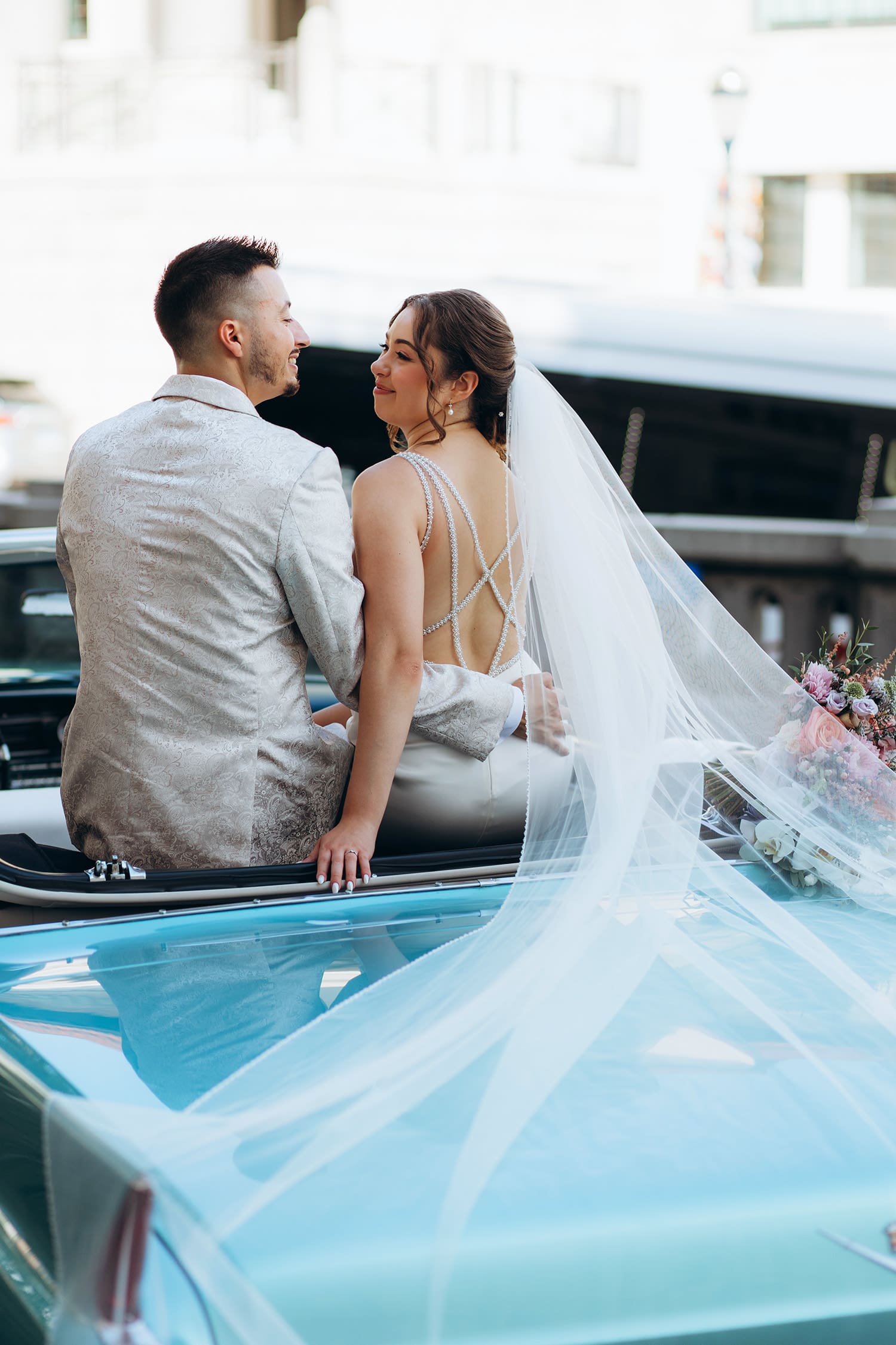 An Elite Limousine Wedding is a wedding link no other with our Vintage Cadillac